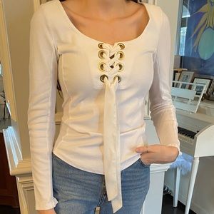 Free People lace up top